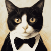 Tuxedo Cat Beauty Diamond Painting