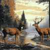 Two Deer Among Nature Diamond Painting