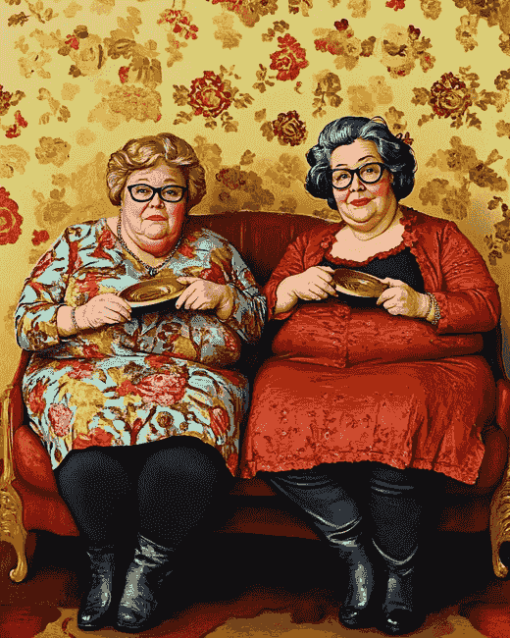 Two Fat Ladies Movie Diamond Painting