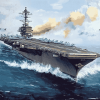 USS Enterprise Seascape Diamond Painting