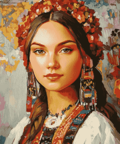 Ukrainian Women Beauty Diamond Painting