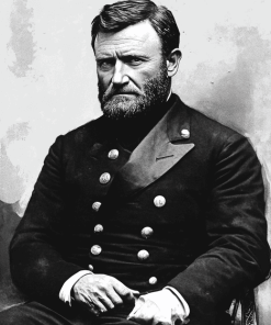 Ulysses S Grant Black White Diamond Painting