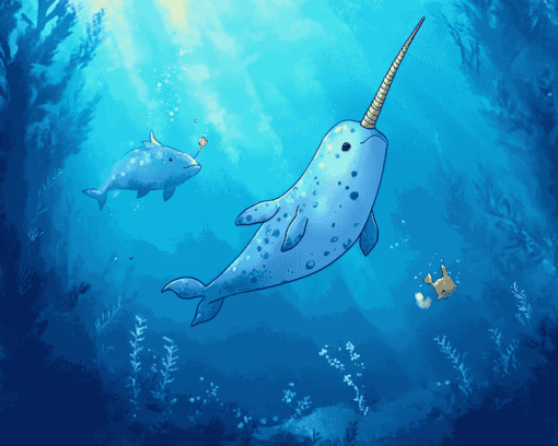 Underwater Narwhals Animation Diamond Painting