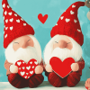 Valentine Gnome Cartoons Diamond Painting