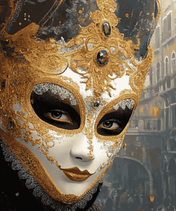 Venetian Carnival Mask Diamond Painting