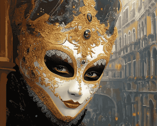 Venetian Carnival Mask Diamond Painting