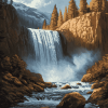 Vernal Falls Scenic Diamond Painting