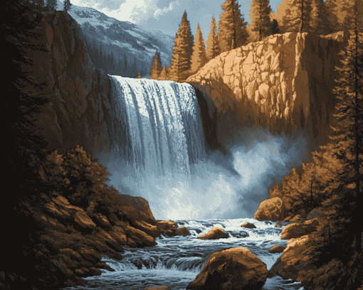 Vernal Falls Scenic Diamond Painting