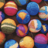 Vibrant Yarn Ball Patterns Diamond Painting