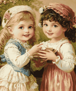 Victorian Vintage Kids Diamond Painting