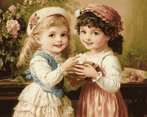 Victorian Vintage Kids Diamond Painting