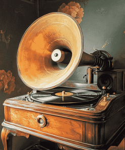 Victrola Vintage Record Player Diamond Painting