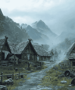 Viking Village Animation Diamond Painting