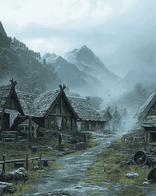 Viking Village Animation Diamond Painting