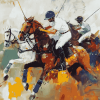 Vintage Abstract Polo Player Diamond Painting