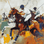 Vintage Abstract Polo Player Diamond Painting