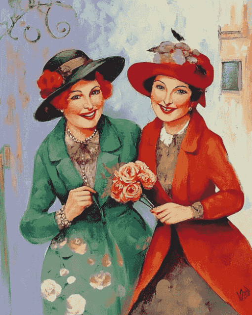 Vintage Bestfriends Diamond Painting