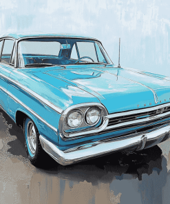 Vintage Blue Plymouth Belvedere Diamond Painting