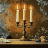 Vintage Candle Holder Artwork Diamond Painting