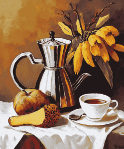 Vintage Coffee Pot Still Life Diamond Painting