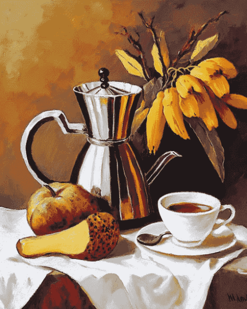 Vintage Coffee Pot Still Life Diamond Painting