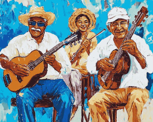 Vintage Cuban Musicians Diamond Painting