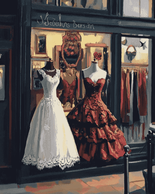 Vintage Dress Shop Diamond Painting