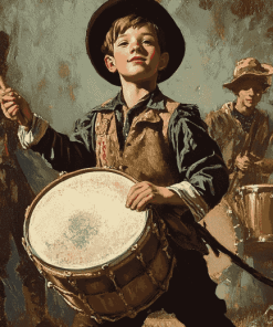 Vintage Drummer Boy Diamond Painting