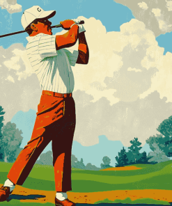 Vintage Golfers Cartoon Diamond Painting