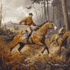 Vintage Hunting Scene Diamond Painting