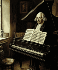 Vintage Johann Sebastian Bach Masterpiece Diamond Painting