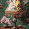 Vintage Lampshade and Floral Diamond Painting