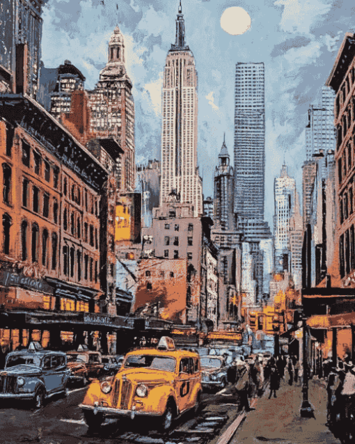 Vintage NYC Skyline Diamond Painting