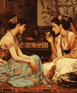 Vintage Oriental Women Diamond Painting