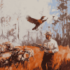 Vintage Quail Huntsmen Diamond Painting