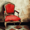 Vintage Red Antique Chair Diamond Painting