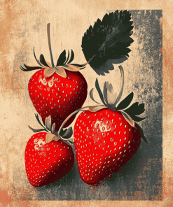 Vintage Strawberry Diamond Painting