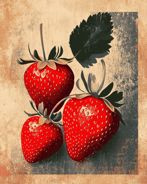 Vintage Strawberry Diamond Painting