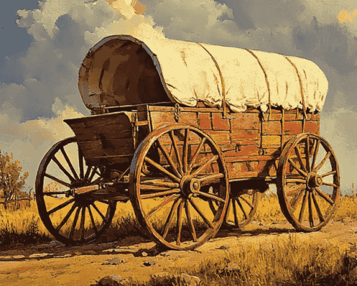 Vintage Wagon Engines Diamond Painting