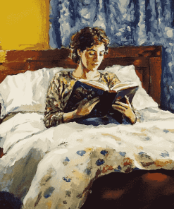 Vintage Woman in Bed Diamond Painting