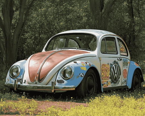 Volkswagen Beetle Herbie Engines Diamond Painting