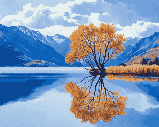 Wanaka Lake Scenic Beauty Diamond Painting