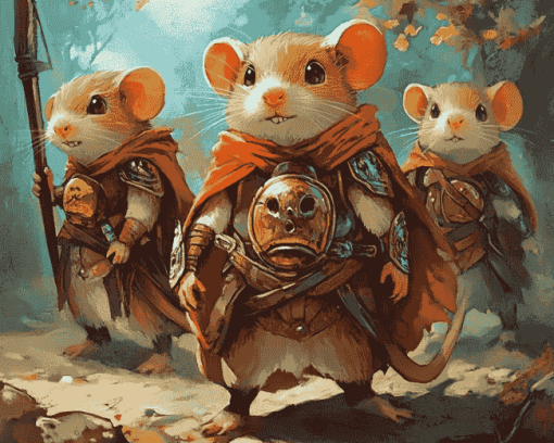 Warrior Mice Animation Diamond Painting