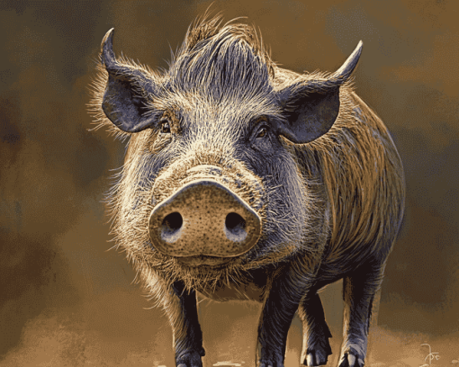 Warthog Piggy Diamond Painting