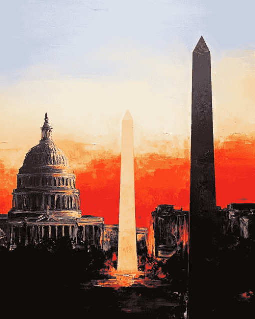 Washington Monument Tower Diamond Painting