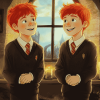 Weasley Twins Cartoon Diamond Painting