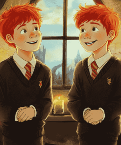 Weasley Twins Cartoon Diamond Painting