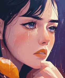 Weeping Girl Animation Diamond Painting