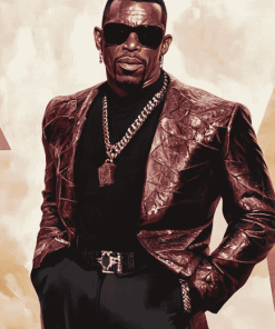 Wesley Snipes in Colorful Diamond Painting