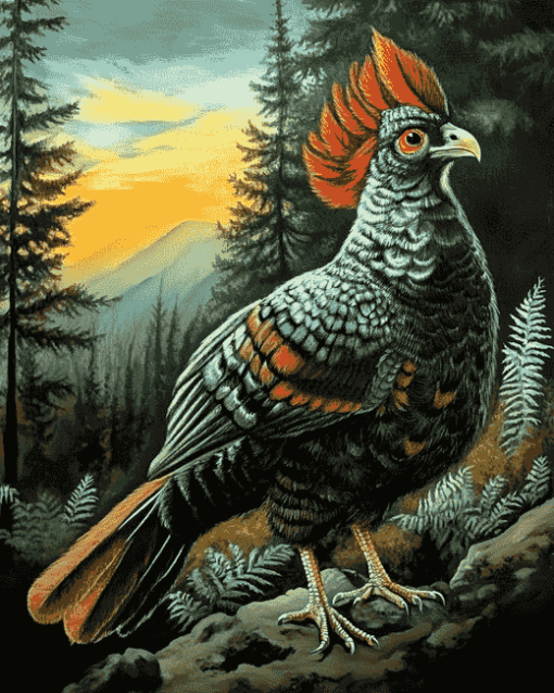 Western Capercaillie Fowl Diamond Painting